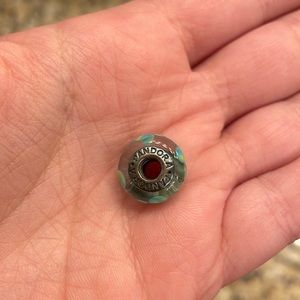 Green and blue pandora bead